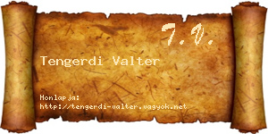 Tengerdi Valter névjegykártya